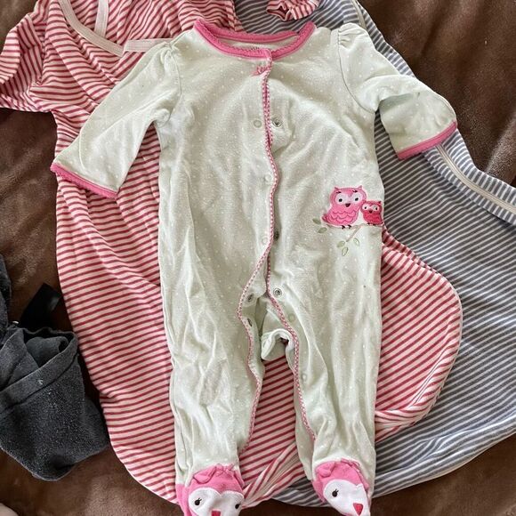 Exclusive Lot of 9 Baby Girl Winter Clothes Size 3-6 Months - Picture 10 of 16